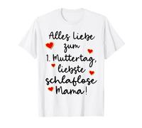 Alemania 1er Día de la Madre MAMA alemana Sin Sueño Mamá Camiseta