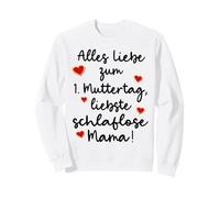 Alemania 1er Día de la Madre Mama Alemana Sin Sueño Mamá Sudadera