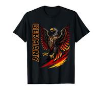Alemania Águila Negra y roja Dorada, diseño patriótico Camiseta