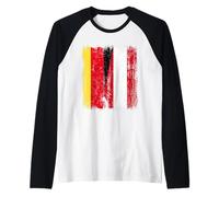 Alemania Austria Media Bandera Patrimonio Austriaco alemán Camiseta Manga Raglan