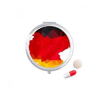 Alemania bandera nacional Mapa Graffiti Travel bolsillo píldora caso medicina dispensador espejo regalo caja de almacenamiento