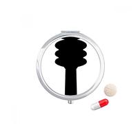 Alemania Berliner Fernsehturm Landmark Travel bolsillo píldora caso medicina dispensador espejo regalo caja de almacenamiento