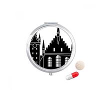 Alemania Catedral de Colonia histórica Travel bolsillo píldora caso medicina dispensador espejo regalo caja de almacenamiento