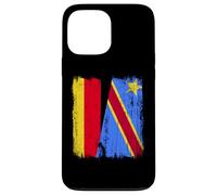 Alemania Congo Media Bandera Alemán Orgullo Congoleño Jersey Carcasa para iPhone 13 Pro Max
