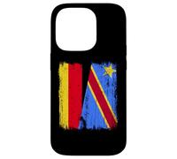 Alemania Congo Media Bandera Alemán Orgullo Congoleño Jersey Carcasa para iPhone 14 Pro