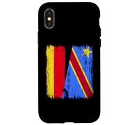 Alemania Congo Media Bandera Alemán Orgullo Congoleño Jersey Carcasa para iPhone X/XS