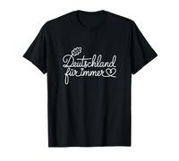 Alemania es para Siempre - Arte Lineal de corazón patriótico alemán Camiseta