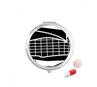 Alemania famoso hito de arquitectura Travel bolsillo píldora caso medicina dispensador espejo regalo caja de almacenamiento