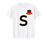 Alemania Human-Flag Letra S Deutschland Blanco Camiseta