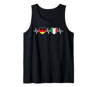 Alemania Italia Amor Dos Corazones Latido Germano-Italiano Camiseta sin Mangas