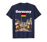 Alemania Mercado de Navidad Amante Viaje Recuerdo Bandera Alemana Camiseta