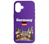 Alemania Mercado de Navidad Amante Viaje Recuerdo Bandera Alemana Carcasa para iPhone 16