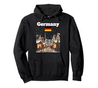 Alemania Mercado de Navidad Amante Viaje Recuerdo Bandera Alemana Sudadera con Capucha