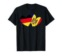 Alemania Moldavia Corazón Banderas Alemán Moldavo Doble Bandera Camiseta