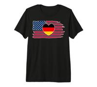 Alemania Nat'l Day Orgullo alemán Americano Orgulloso Bandera de Estados Unidos Camiseta Premium