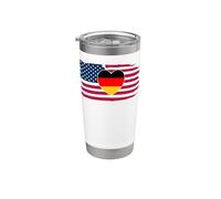 Alemania Nat'l Day Orgullo alemán americano orgulloso bandera de Estados Unidos Vaso térmico de acero inoxidable de doble pared