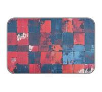 Alena Aenami - Cama de refrigeración de verano cuadrada azul y roja, cama lavable para gatos para perros hámster, cama extraíble refrescante para perros, M