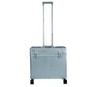 Aleon Maletín de aluminio de 43.2 cm para piloto de lujo con cuatro ruedas