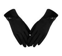 Alepo Guantes de invierno cálido para mujer, guantes térmicos para mujer con pantalla táctil sensible para enviar mensajes de texto, Negro-01, 85