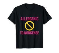 Alergénico a la ausencia de sentido amarillo fucsia gráfico negrita Camiseta