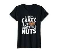 Alergia a Las nueces Intolerancia a Las nueces: Estoy Loco, Pero no por Las Camiseta gráfica económica, Mujer, Negro, XL
