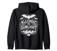 Alérgico a la luz del Sol Espeluznante murciélago Halloween Sudadera con Capucha