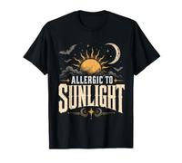 Alérgico a la luz Solar Humor introvertido Antisocial Amante de la Luna Camiseta