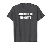 Alérgico A Los Lunes Camiseta, Hombre, Jaspeado Oscuro, 4XL