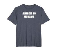 Alérgico A Los Lunes Camiseta, Hombre Tallas Grandes, Azul Jaspeado, 4X Alto