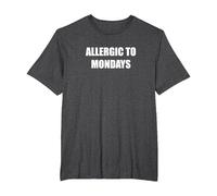 Alérgico A Los Lunes Camiseta, Hombre Tallas Grandes, Jaspeado Oscuro, 4X Alto