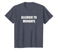 Alérgico A Los Lunes Camiseta, Niños, Azul Jaspeado, 4 años