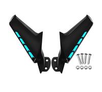Aleron aerodinámico Compatible con ZX10R ZX6R 2016-2025 NINJA400 2018-2025 Espejo retrovisor Lateral alerón Winglets carenado Trasero(Matte Blue)