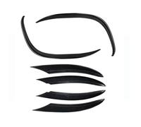 Alerón Coche Rejilla Delantera con Cuchilla De Aire Y Faros Antiniebla Modificación para Mercedes para Benz para Clase C C200 C260 W205 2019-2022 Parachoques Delantero Spoiler(6PCS Carbon Look)