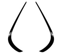 Alerón Cuerpo Canard Compatible Con Benz Clase E W212 Facelift Para AMG 2013 2014 2015 Accesorios Para Coche Spoiler Delantero Difusor Alerón Faros Antiniebla Aletas(Gloss Black)