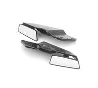 Alerón de Moto para CBR 250 300 400 500 650RR 1000RR CBR650RR CBR1000RR Carenado Lateral Ajustable Universal Motocicleta con Retrovisor Alerones para Moto(ABS Carbon Fiber)