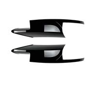 Alerón De Parachoques Delantero para F10 F11 M5 2011-2017 Parachoques Delantero Canard Faro Antiniebla Rejilla Spoiler Mentón Kit De Carrocería Protección Difusor Exterior Divisor(Gloss Black A)