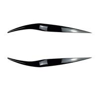 Alerón Delantero 2 Cubiertas para Faros Delanteros Faros Delanteros Párpados Cejas Embellecedores Coche Decoración para Ford para Fiesta MK6.5 2013-2017 Parachoques Delantero Spoiler(Negro Brillante)