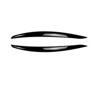Alerón Delantero 2 Faros Delanteros con Ceja Malvada Y Párpados ABS para Serie 3 E90 E91 E92 E93 para M3 318i 320i 320d 325i 330i 330d 2005 A 2012 Parachoques Delantero Spoiler(Negro Brillante)