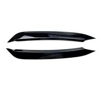 Alerón Delantero Embellecedor De Cejas para Faros Delanteros De Coche 2 Piezas Kit De Modificación De Carrocería para VW para Polo 2019-2020 Parachoques Delantero Spoiler(Negro Brillante)