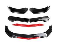 Alerón Delantero Kit 5 Piezas Cubierta Parachoques Delantero Universal Coche Alerón Fibra Carbono Divisor Canard Difusor Accesorios Repuesto Labio Alerón(A-Black)