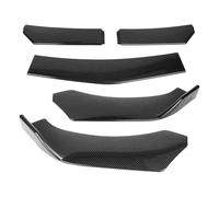 Alerón Delantero Kit De 5 Separadores De Parachoques Delantero Universales ABS Ajustables, Divisor De Labios De Pato para VW Spoiler Delantero(Fibra de Carbon)