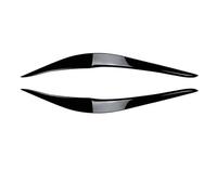 Alerón Delantero Pegatinas 3D para Faros Delanteros De Coche Cejas Párpados ABS para Serie 2 F22 F23 220i 228i 230i para M235i para M240i 2015-2019 Parachoques Delantero Spoiler(Negro Brillante)