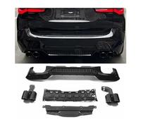 Alerón difusor trasero for parachoques trasero compatible con BMW X3 30i G01 G08 LCI 2022+ Actualización X3M estilo cuatro salidas difusor cola con puntas de escape(28i-Bright black)