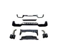 Alerón difusor trasero for parachoques trasero compatible con BMW X3 30i G01 G08 LCI 2022+ Actualización X3M estilo cuatro salidas difusor cola con puntas de escape(25i-Bright black)