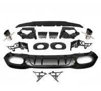 Alerón Difusor Trasero para Benz Clase A W177 2019-2023 difusor Trasero Tubo de Escape Labio Parachoques con AMG A45 A35(A35 Hatchback Black)