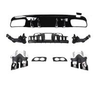 Alerón Difusor Trasero para Benz Clase C W205 C205 S205 A205 2015-2021 C63 C43 Estilo difusor Trasero con Tubos de Escape Punta AMG Look Sedan Coupe(D)