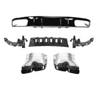 Alerón Difusor Trasero para Benz Clase C W205 C205 S205 A205 2015-2021 C63 C43 Estilo difusor Trasero con Tubos de Escape Punta AMG Look Sedan Coupe(E)