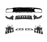 Alerón Difusor Trasero para Benz Clase C W205 C205 S205 A205 2015-2021 C63 C43 Estilo difusor Trasero con Tubos de Escape Punta AMG Look Sedan Coupe(H)