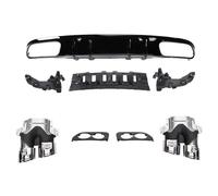 Alerón Difusor Trasero para Benz Clase C W205 C205 S205 A205 2015-2021 C63 C43 Estilo difusor Trasero con Tubos de Escape Punta AMG Look Sedan Coupe(G)