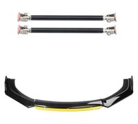 Alerón Frontal Alerón Universal Parachoques Delantero Coche Kit Carrocería Difusor Divisor Accesorios Plástico ABS(20cm Black 2)